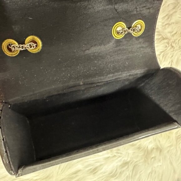 Vintage Grey Faux Patent Leather Barrel-Style Purse   8467 - Picture 8 of 11